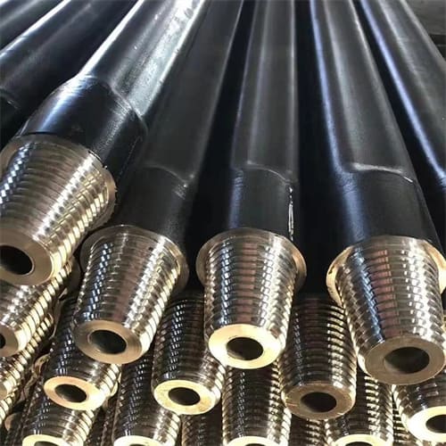 Detalle de rosca API en barra de perforaci&oacute;n DTH de 89 mm