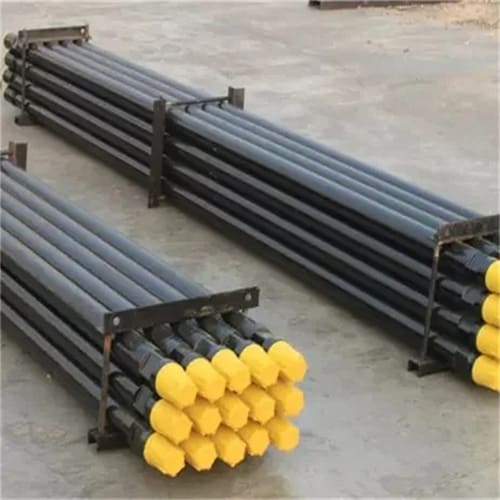 Detalle de zona de soldadura por fricci&oacute;n en barra DTH profesional
